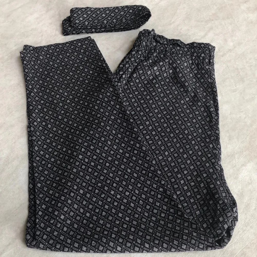 H&M Women's Soft Pull On Pants With Belt & 2 Side Pockets Elastic Waist Size 4
